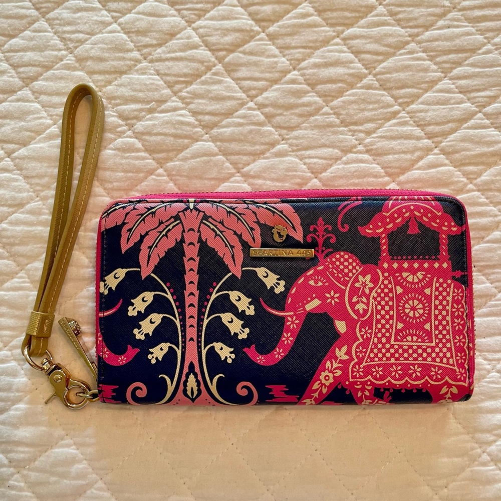 EUC Spartina Pink Elephant Wallet